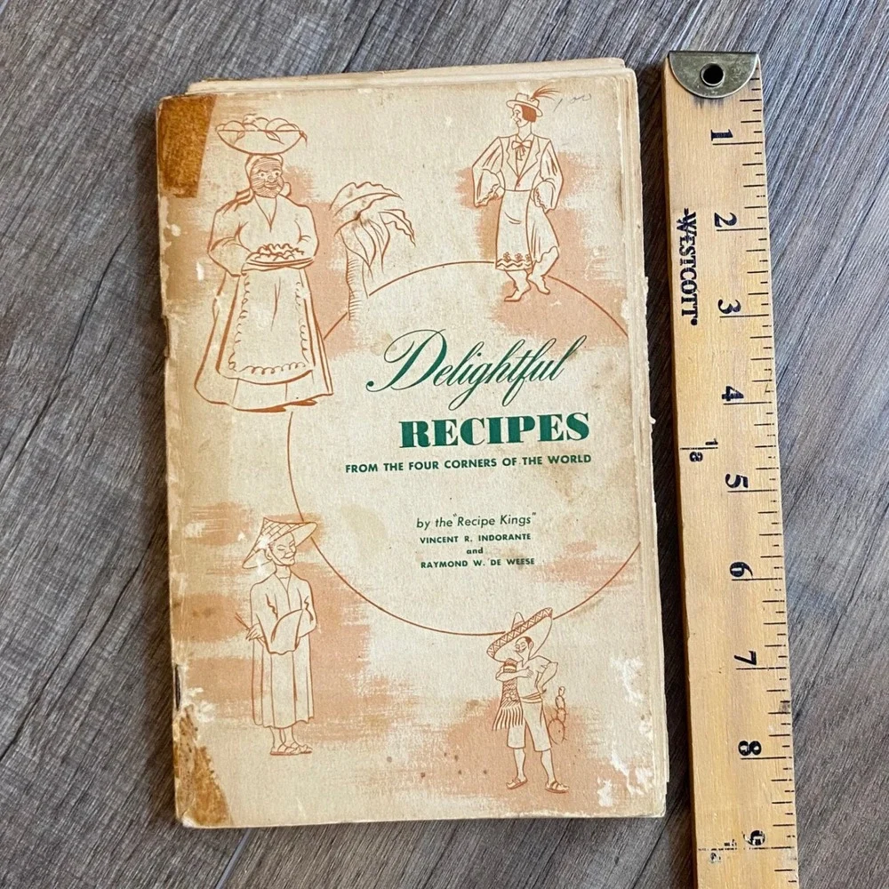 Vintage Delightful Recipes Four Corners of the World Cookbook Recipe Kings VTG‎